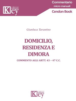 cover image of Domicilio, residenza e dimora